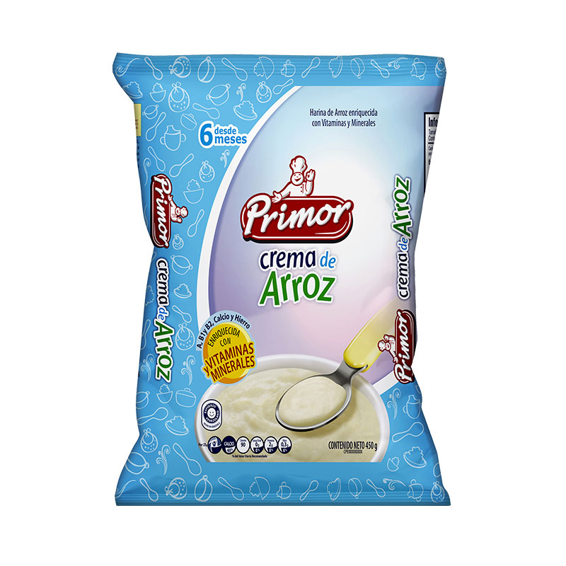 PRIMOR CREMA ARROZ BOLSA ENRIQ 450Gx16UN